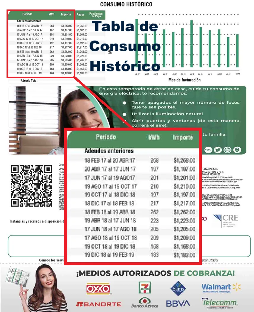 Tutorial para encontrar el consumo histórico